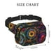 thumbnail image 4 of Fotbe Mandala Colorful Cangurera Cuadrada con Estampado de Doble Capa, Bolsa de Cintura Ajustable Mini para Hombres y Mujeres, 4 of 9