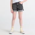 thumbnail image 2 of Levi Strauss Signature Girls High Rise Mom Denim Shorts, Sizes 5-18, 2 of 8