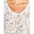 thumbnail image 4 of Casual Nights Women's Poly Short Sleeve Sleepwear Dorm Nightgown - Floral Grey Peach - 2X, 4 of 5