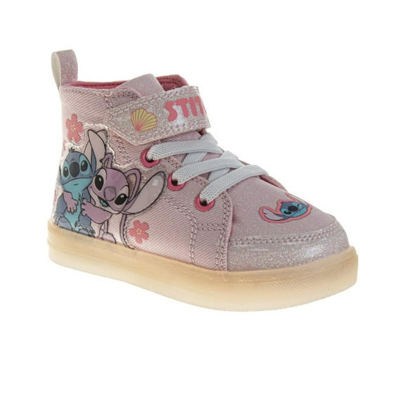 Disney Stitch Girls High Top Light Up Sneakers. (Toddler Little Kids)Pink, Size: 10.
