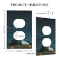 thumbnail image 3 of Fotbe Farm Dog Duck Moonlight Print Duplex Receptacle Wall Plate, 1-Gang 5.0" x3.0" Wall Outlet Covers, Dual Outlet Faceplates Covers, Color-matched Screws Included-Style S, 3 of 6