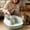 Green#4329, variant on Semi-Enclosed Cat Litter Box with Sifting Scoop, Splash-Proof Kitten Litter Pan, Durable Plastic Pet Toilet for Small Cats and Kittens