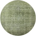 thumbnail image 1 of Ahgly Company Indoor Round Mid-Century Modern Olive Green Oriental Area Rugs, 5' Round, 1 of 6