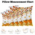 thumbnail image 5 of Throw Pillow Covers, Fall Pumpkins Decorative Throw Pillow Covers 20x20 Inch, Thanksgiving Red Orange Maple Leaves Branch Square Linen Pillow Cases for Couch/Living Room/Sofa, 5 of 9
