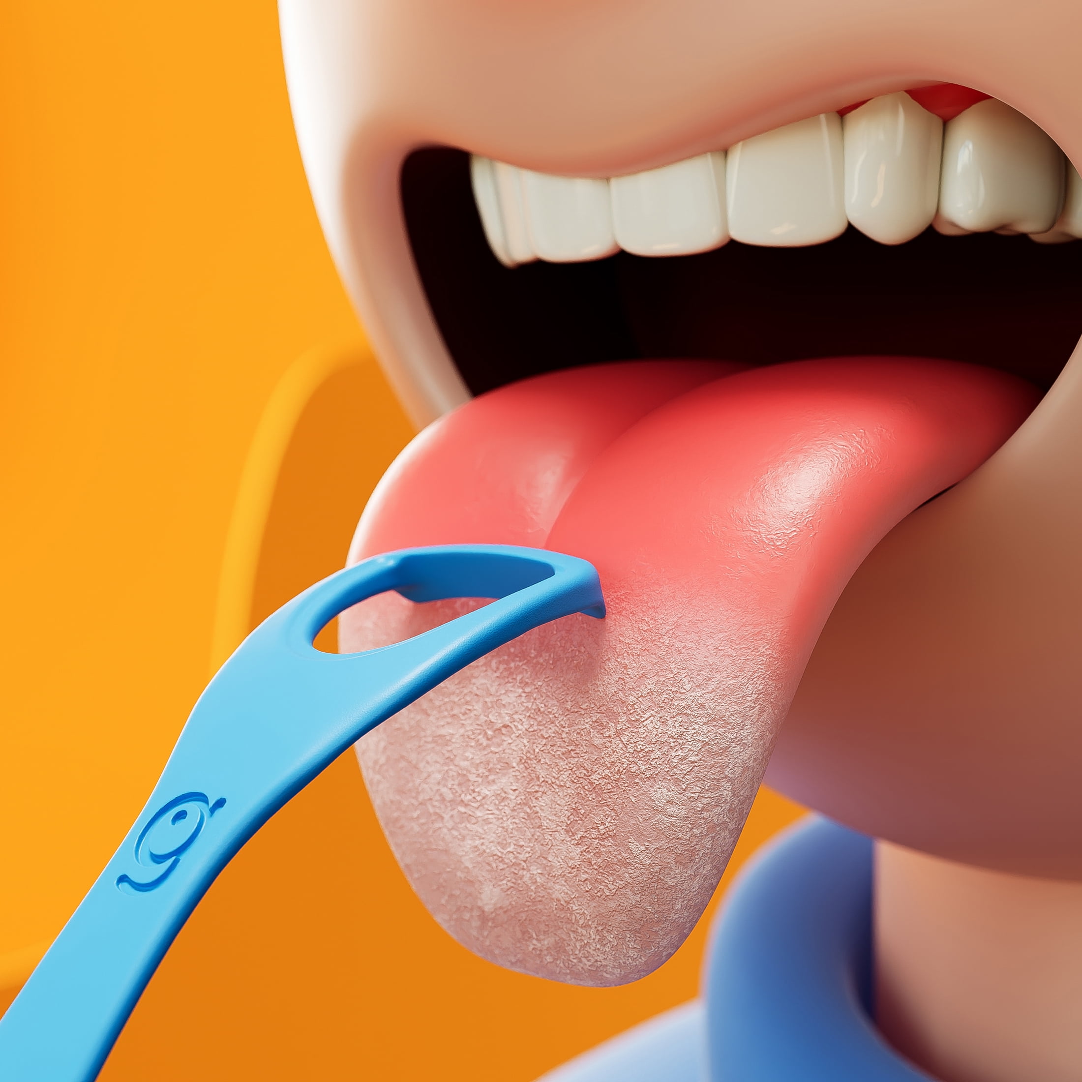 Grin Tongue Cleaner - 32 ct - Disposable, Hygienic Scraper, Made with Recycled Plastic, Safe Fold-Back Pick, Promotes Fresh Breath