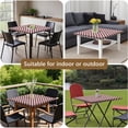 thumbnail image 5 of Red Black White Checkered Pattern Square Fitted Tablecloth with Elastic Edge,Square Table Cover,Washable Elastic Table Cover for Home Kitchen Party Decor 34"x34", 5 of 6