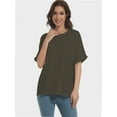 thumbnail image 4 of Women's Casual Short Sleeve T-Shirt, Crew Neck Basic Tee, Soft Comfortable Everyday Top, 4 of 6