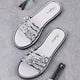 thumbnail image 4 of Amzcrzy Zapatos de mujer,Zapatos de mujer,Zapatillas de mujer, Zapatillas de verano con punta redonda para mujer, sandalias de playa con flores a la moda, chanclas planas informales Sandalias Mujer Z, 4 of 5