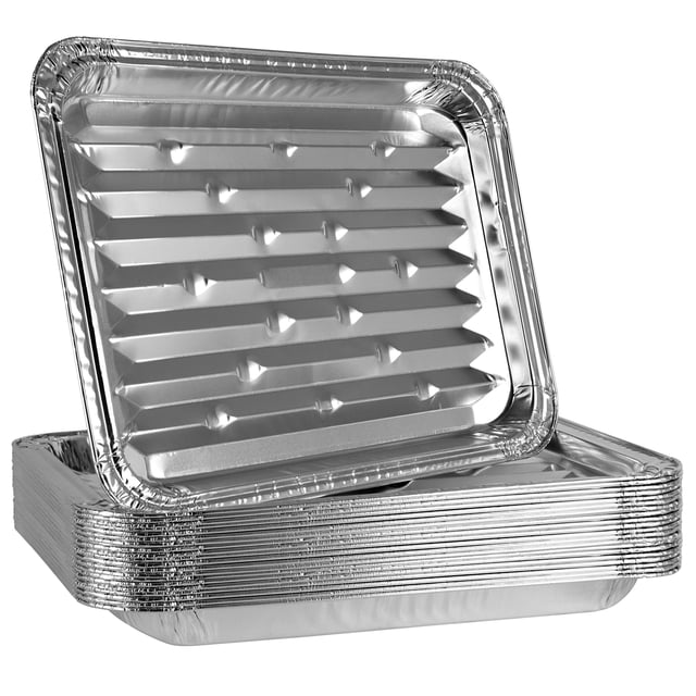Set de 10 Bandejas de Aluminio para Parrilla PLASTICPRO