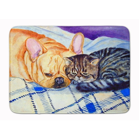 Carolines Treasures 7257RUG Cat Machine Washable Memory Foam Mat 19Hx27W multicolor