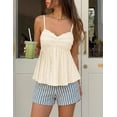 thumbnail image 2 of Wrongduck Womens V Neck Spaghetti Strap Tank Top Flowy Sleeveless Y2K Summer Going Out Cami Shirt 2026, 2 of 15