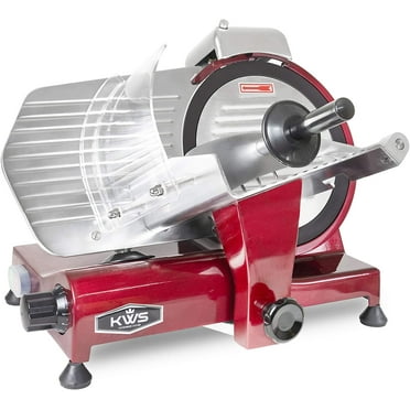 Kitchenware Station KWS Premium 320 W 10" Semi-Automatic Commercial Electric Meat Slicer
