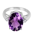 thumbnail image 2 of Mauli Jewels Rings for Women 14x10 MM Amethyst and Diamond Ring 4-prong 10K White Gold, 2 of 6
