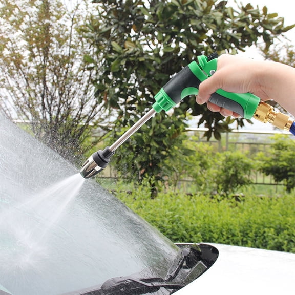 Car Wash High Pressure Water Spray Gun - Adjustable Nozzle Power Washer Wand, Portable Garden Hose Attachment for Vehicle Cleaning, Patio & Outdoor Use