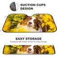 thumbnail image 4 of GZHJMY Car Windshield Sunshade Funny Dog in Flowers Jungle, Foldable Car Visor Front Window Sun Shade for SUV Car 55 x 27.5 inch Keep Vehicle Cool, 4 of 6