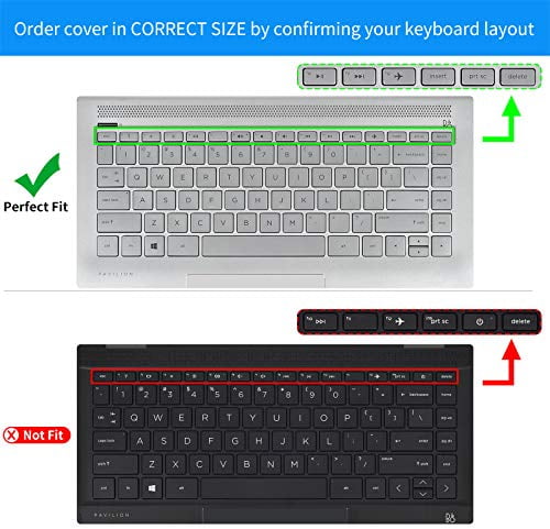 CASEBUY Keyboard Cover Compatible HP Pavilion x360 14M-BA 14M-CD 14-BF 14-BW 14-cm 14-CF Series 14M-CF0020UR 14-CF0014DX 14-BW065NR 14M-CD0001DX 14M-CD0003DX 14 Inch Protective Skin Mint Green 