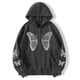 thumbnail image 2 of Sudaderas con capucha de manga larga de estilo gótico con estampado de corazón para mujer Sudadera con capucha térmica con cremallera con abrigo de mujer recortado con cremallera Pompotops  qwe15884, 2 of 6