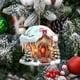 thumbnail image 4 of Ireezec Christmas Ornament Hanging Decorations, Acrylic Hou Winter Snowy Scenery Holiday Tree Decor for Home Party Festival Gift Decoration, 4 of 6