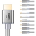 thumbnail image 1 of Buyer’s Point Ultra High Speed HDMI 2.1 Cable CL3 Rated Dynamic HDR 1.8M (6ft) 8K 120Hz, 48Gbps, Dolby Vision, eARC Compatible with Apple TV, Nintendo Switch, Roku, Xbox, PS4, Pack of 10 Gray- OEM, 1 of 7