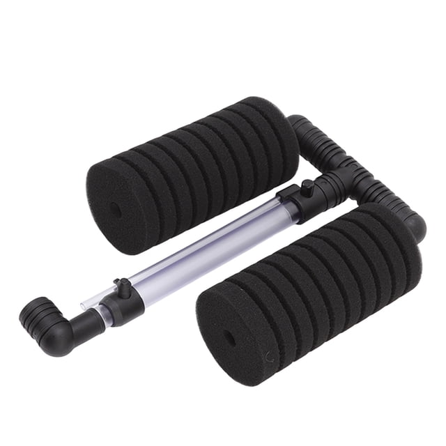Filtro de Esponja de Potencia de Peces, Filtro de Esponja de Acuario Doble Profesional Tipo de Colgante de Bajo Ruido para Acuario