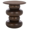 thumbnail image 2 of Safavieh Nube Modern Wood Round End Table, Dark Brown, 2 of 7