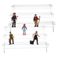 thumbnail image 6 of Milisten Clear Acrylic Display Shelf with Stepped Design for Collectibles, 2 Pieces Organizer Stand, 6 of 8