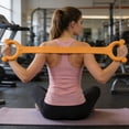 thumbnail image 7 of Elastic Resistance Bands with Handles - Exercise Bands for Arm, Back, and Shoulder Training - Lightweight Portable Fitness Straps for Yoga and Pilates, Orange, 18x3.9 Inch, 2 PCS, 7 of 7