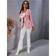 thumbnail image 4 of Cárdigan de Larga de Color Liso para Mujer, Chaqueta Informal de Larga con Abertura Frontal. Rosa L, 4 of 10