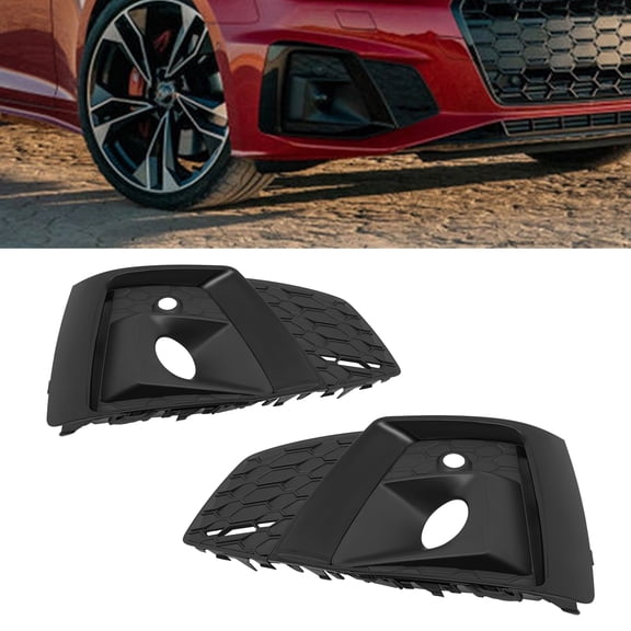 Fog Light Cover for 2020-2022 Audi A5, A5 Sportback, S5 Sportback, S5, Left and Right Headlight Trim,  PC Material, Easy Installation