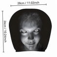 thumbnail image 3 of 2 PCS Car Headrest Cover, Funny Scary Monster Face Black Head Rest Cover, Soft Polyester Fabric Stretchy Washable Headrest Protector Universal Fit to All Car Suvs Truck Van, 3 of 7