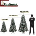 thumbnail image 4 of Árbol de Navidad artificial de pino de 4/5/6/7 pies, árbol de Navidad, decoración navideña para año nuevo con soporte de metal resistente, árbol de Navidad blanco y rosa, 4 of 5