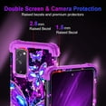 thumbnail image 3 of CASEFIV for Samsung Galaxy S20 FE 5G Case,Glow in The Dark Three Layer Heavy Duty Shockproof Protection Hard Plastic Bumper+Soft Silicone Protective Case for Women Girls,Purple Butterfly, 3 of 8