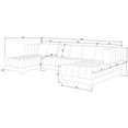 thumbnail image 7 of Bowery Hill Modern / Contemporary U-Shaped Velvet Sectional Sofa in Cream, 7 of 7