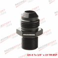 thumbnail image 1 of AN4/6/8/10/12 Male to 1/8" 1/4" 3/8" 1/2" 3/4" BSP BSPP Straight Adapter Aluminum Black/Blue~2133, 1 of 1