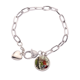 thumbnail image 1 of Old Car France Eiffel Tower Pulsera de cadena de corazón joyería encanto moda, 1 of 3