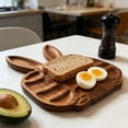 thumbnail image 7 of Forestwhale Easter Serving Tray Bunny Wooden Cheese Board Salad Plate 14" Decorative Board Reusable Dinner Plate for Snack Candy Food Fruit Platter Easter Gifts, 7 of 7