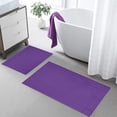 thumbnail image 2 of Ample Decor Cotton Bath Mats 24 x 17 inch and 34 x 20 inches Pack of 2 1350 GSM - Purple, 2 of 6