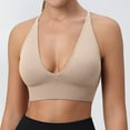 thumbnail image 6 of XFHLMJFF Women Bra V Neck Long Line Sports Bra Strap Padded Cup Adjustable Thin Strap Fitness Yoga Short Top Comfort Lingerie, 6 of 7