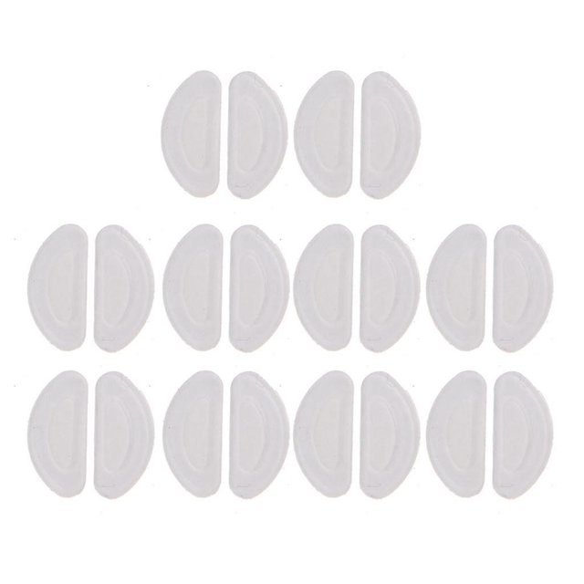 10 pares de almohadillas nasales de silicona suave almohadillas nasales antideslizantes almohadillas nasales de soporte para gafas