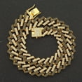 thumbnail image 1 of Cadena cubana con diamantes para hombre, cadena de estilo hip hop de Miami con diamantes de colores y personalidad exagerada, 15 mm de ancho, 1 of 6