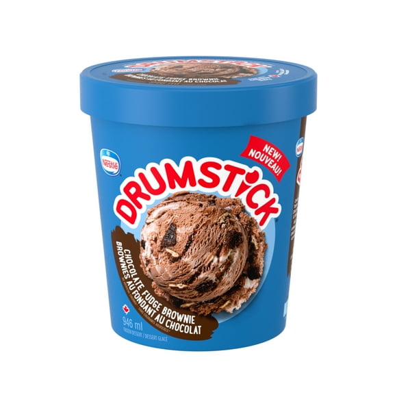 Chocolate Fudge Brownie, Creamy Frozen Dessert, Chocolatey Ripple, Rich Brownie Pieces, Chocolatey-covered Wafer Pieces, Crafted in Canada, Made With Canadian Dairy, 946 mL