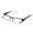 Black, variant on V.W.E. Men's Metal Rectangular Semi Rimless Reading Glasses