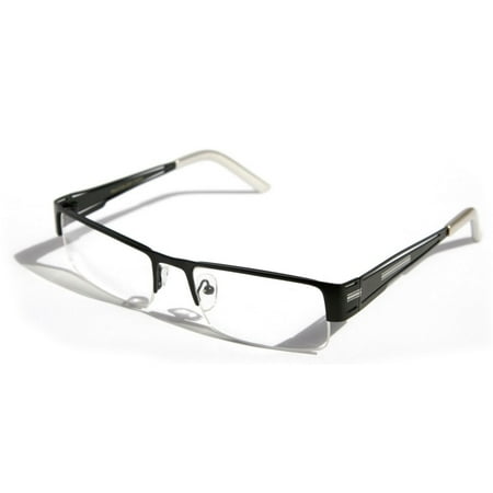 Men Rectangular Half Rimless Metal Reader Reading Glasses Sophisticate look