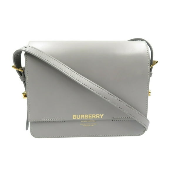 Pre-Owned Burberry Leather Grey Shoulder Bag 0374 BURBERRY (Good)