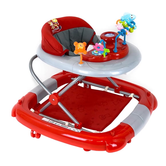 Andadera Mecedora Baby Tek Cartoon Rojo