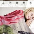 thumbnail image 3 of ARISTURING Paris Theme Plush Blanket Romantic Rose Floral Print Sherpa Blanket for Girls Women Eiffel Tower Throw Blanket Valentine's Day Fuzzy Blanket for Sofa Bed Couch Throw, 3 of 6
