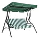 thumbnail image 1 of Garvee columpio de patio para 3 personas con base, toldo ajustable y cojín removible, estructura resistente con capacidad de 500 lb para jardín o terraza, 1 of 8