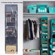 thumbnail image 3 of Organizador de almacenamiento plegable para puerta de armario con 10 bolsillos para bolso de mano, cartera (gris oscuro), 3 of 13