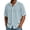 Light Blue, variant on Paiwinds Men's Short Sleeve Button Down Shirt Casual Summer Geometric Jacquard Woven Dress Shirt with Turndown Collar