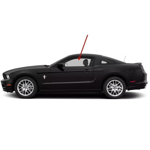 Driver Left Side Door Window Door Glass Compatible with Ford Mustang 2 Door Coupe 2005-2014 Models